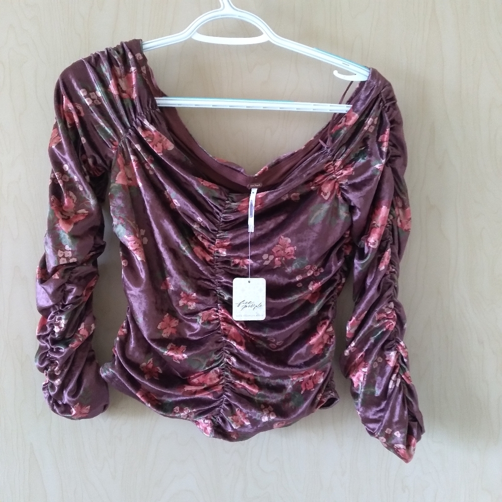 NWT Free People Reina Velvet Top (M)